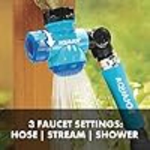Aqua Joe Multi-Function Outdoor Faucet and Garden Hose Tap Connector 2 pack - Picture 3 of 12